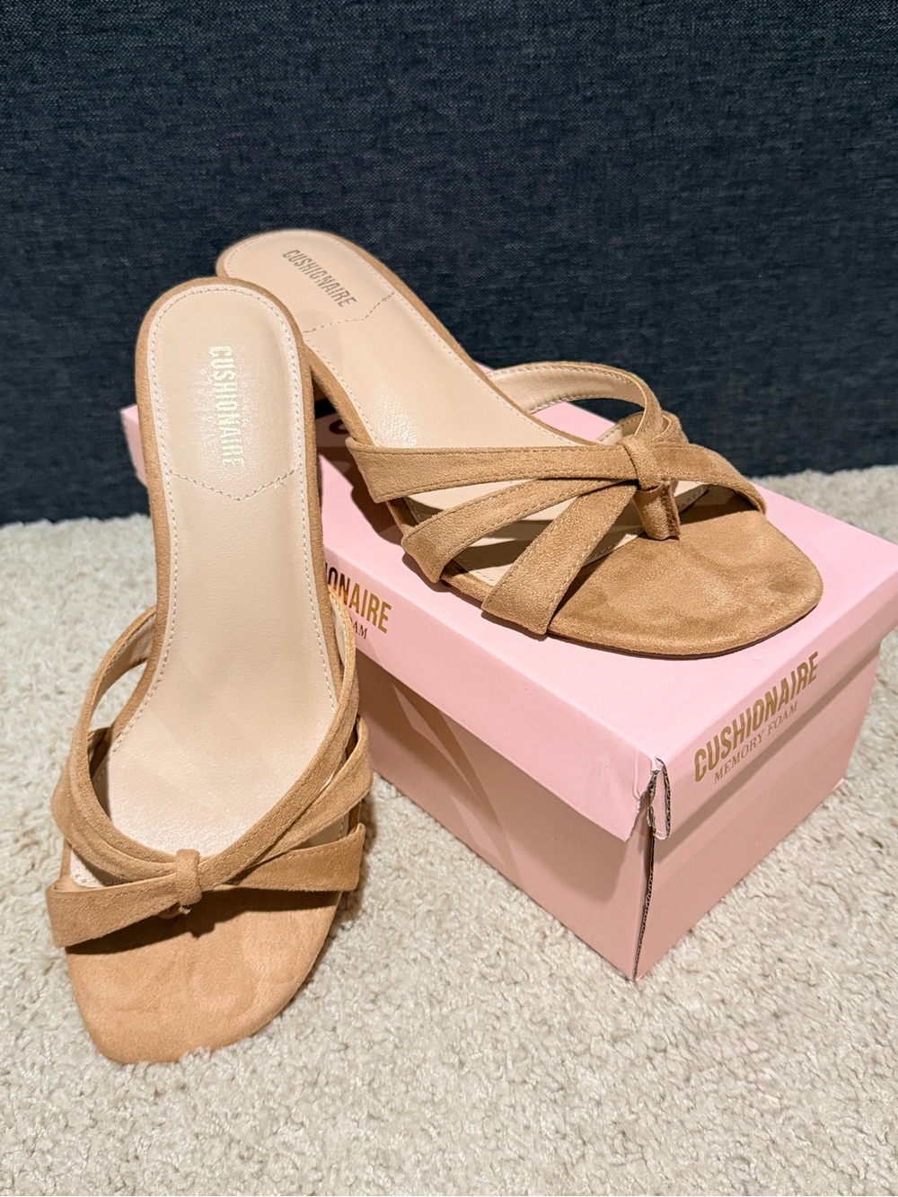 New in Box Cushionaire Malta Strappy Kitten Heels - Women's Size 9W